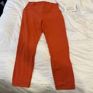 Lululemon aligns 23” size 8 color Canyon Orange never worn with tags